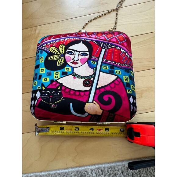 Frida Kahlo small designer purse, colorful and hard shell - Picture 4 of 7